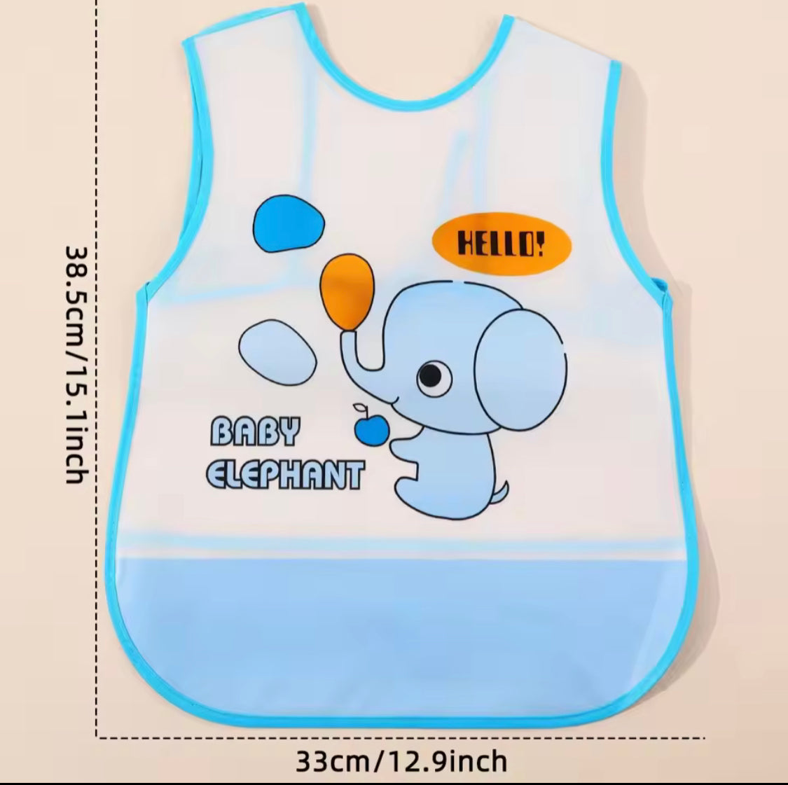 Waterproof Baby Bibs For Toddlers, Sleeveless Feeding Apron For Toddlers, Cartoon Animals Kids Bib Waterproof Baby Bibs For Toddlers, Sleeveless Feeding Apron For Toddlers, Cartoon Animals Kids Bib